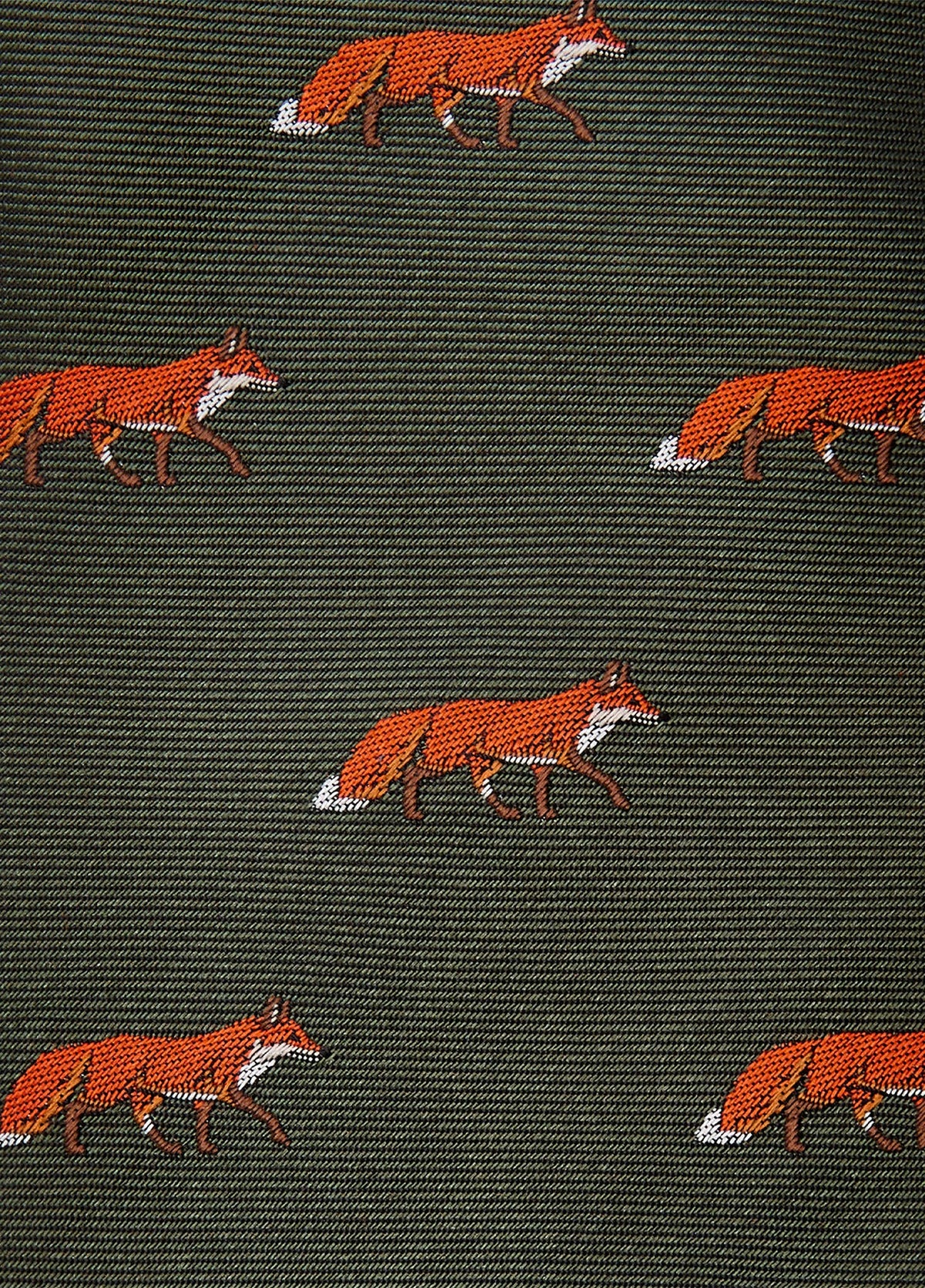 DUBARRY Kavanagh Fox Silk Tie - Men's - Olive