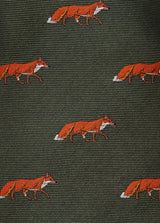 DUBARRY Kavanagh Fox Silk Tie - Men's - Olive