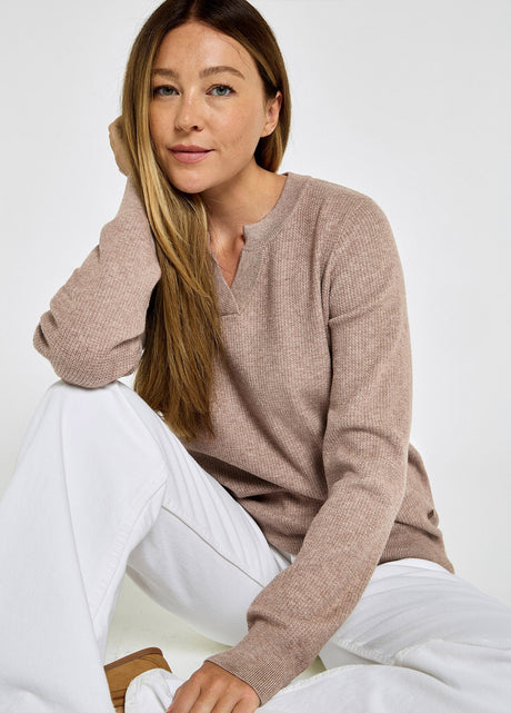 DUBARRY Kiltartan Textured Knitted Sweatshirt - Women's - Taupe