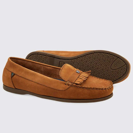 DUBARRY Ladies Florence Slip On Deck Shoes - Cognac