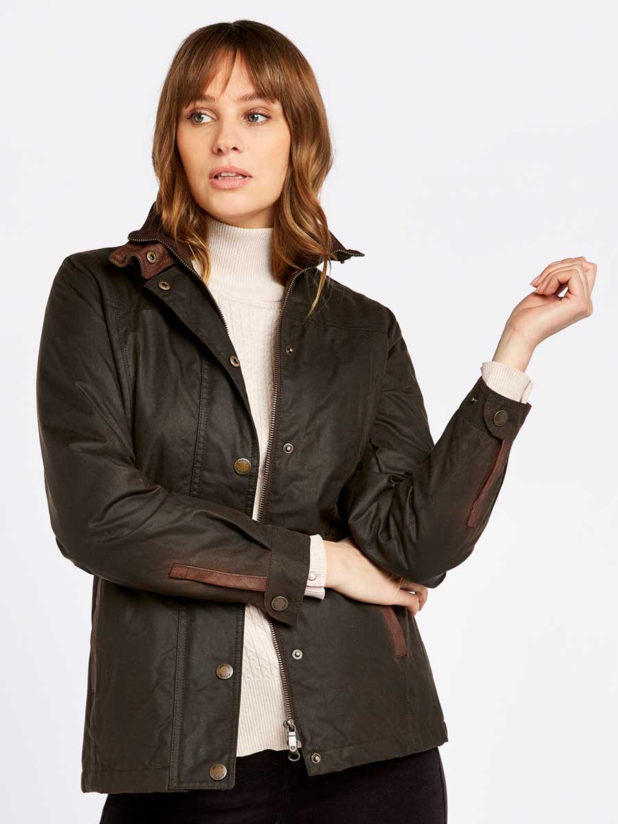 DUBARRY Mountrath Wax Jacket - Ladies - Olive
