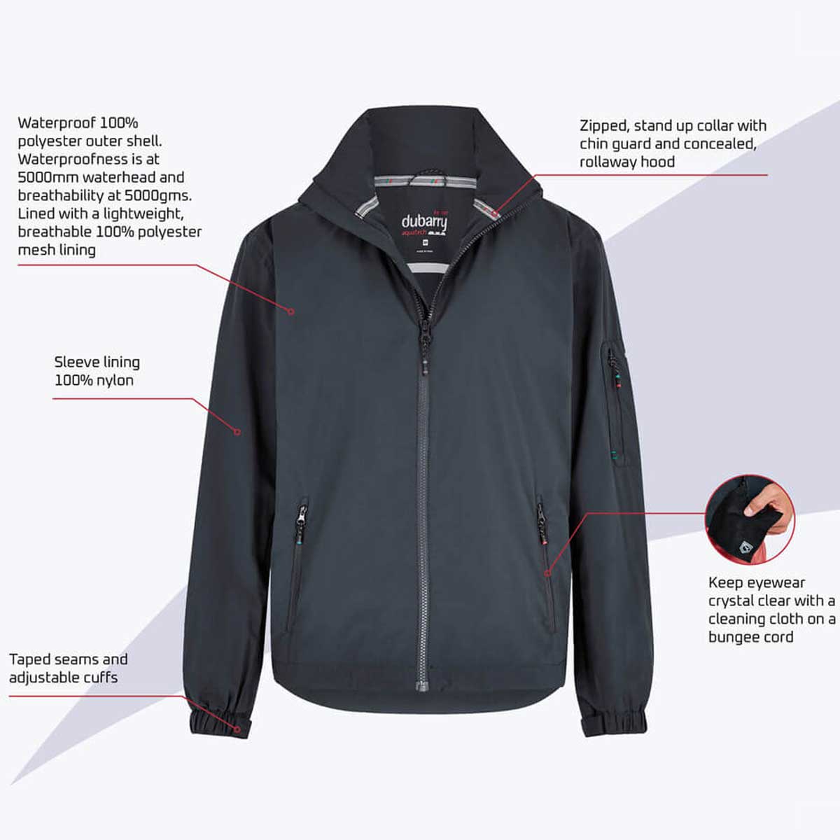 DUBARRY Levanto Mens Lightweight Crew Jacket - Graphite