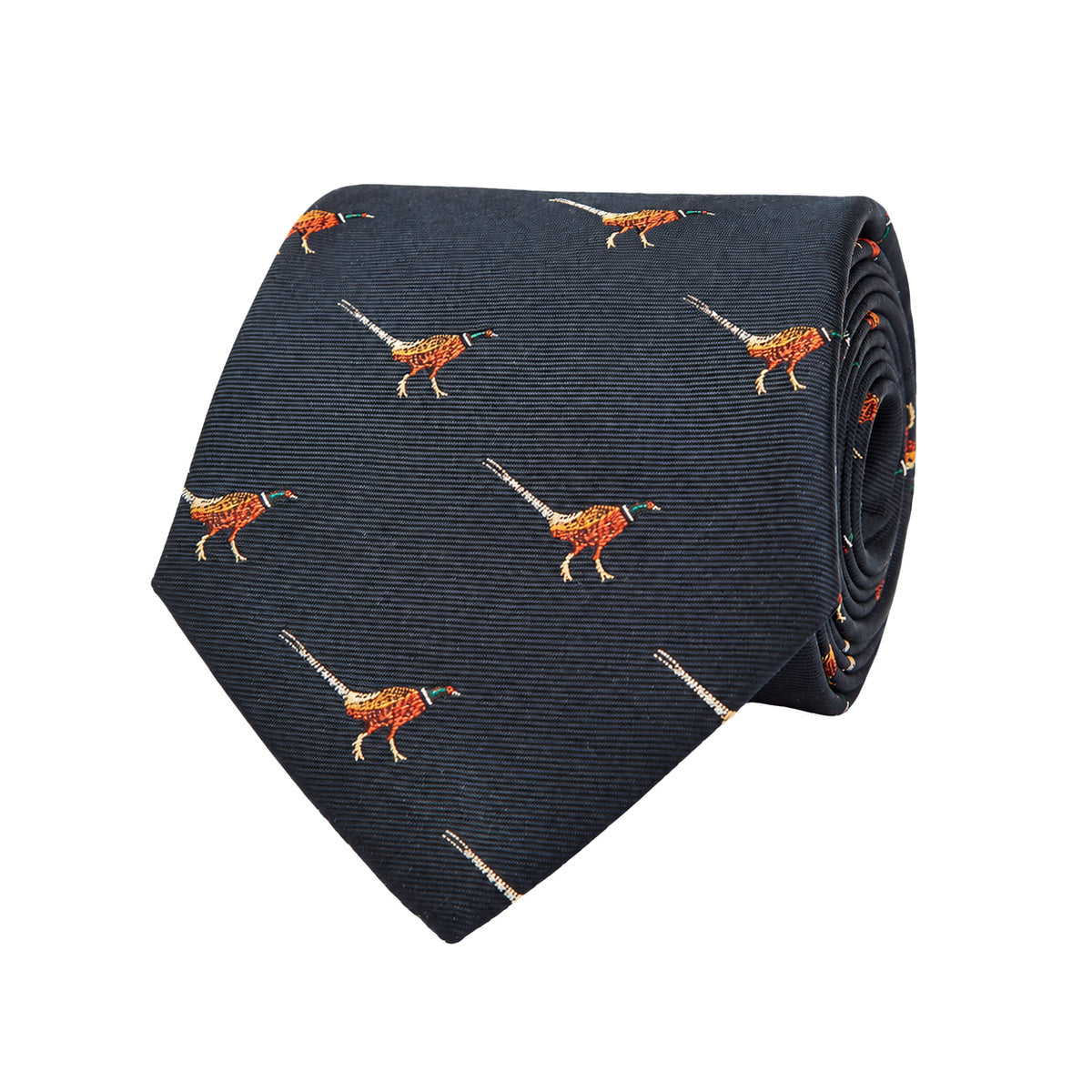 DUBARRY Madden Pheasant Silk Tie - Men's - Navy