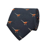DUBARRY Madden Pheasant Silk Tie - Men's - Navy