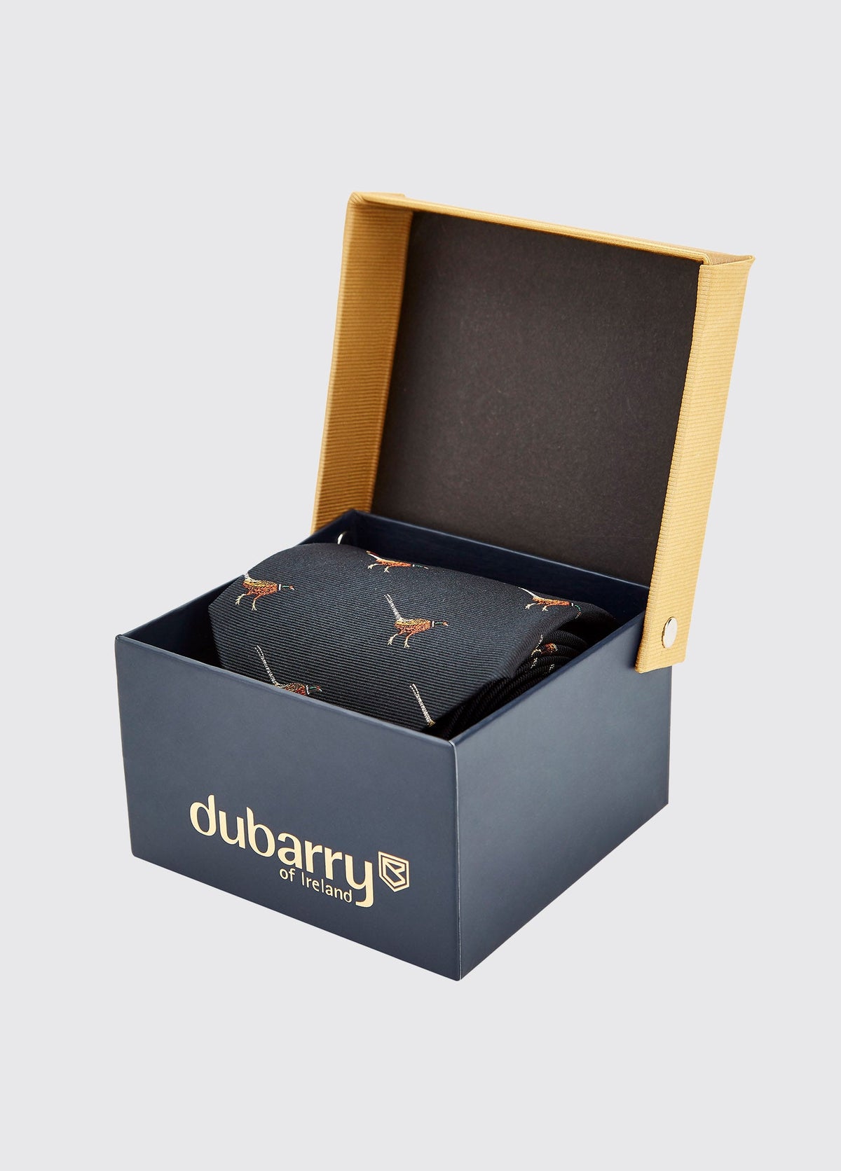 DUBARRY Madden Pheasant Silk Tie - Men's - Navy