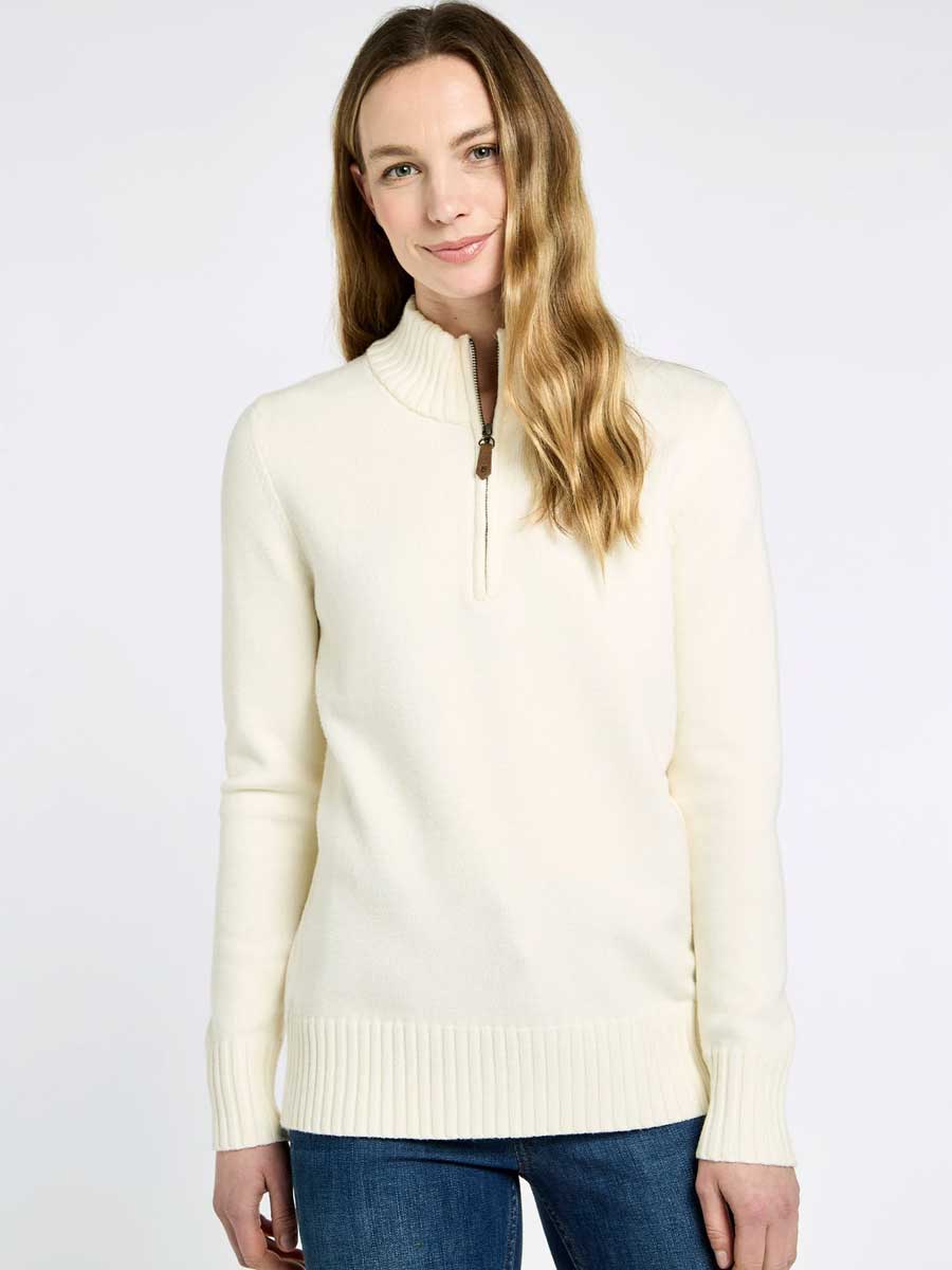 DUBARRY Markham Zip Neck Sweater - Women's - Chalk