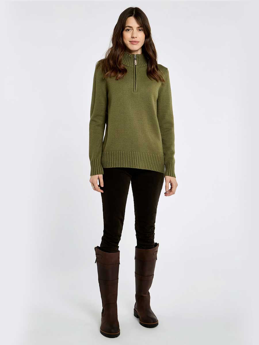 DUBARRY Markham Zip Neck Sweater - Women's - Dusky Green