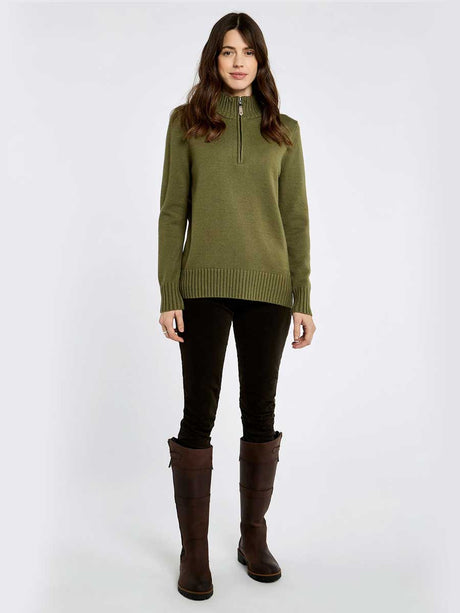 DUBARRY Markham Zip Neck Sweater - Women's - Dusky Green