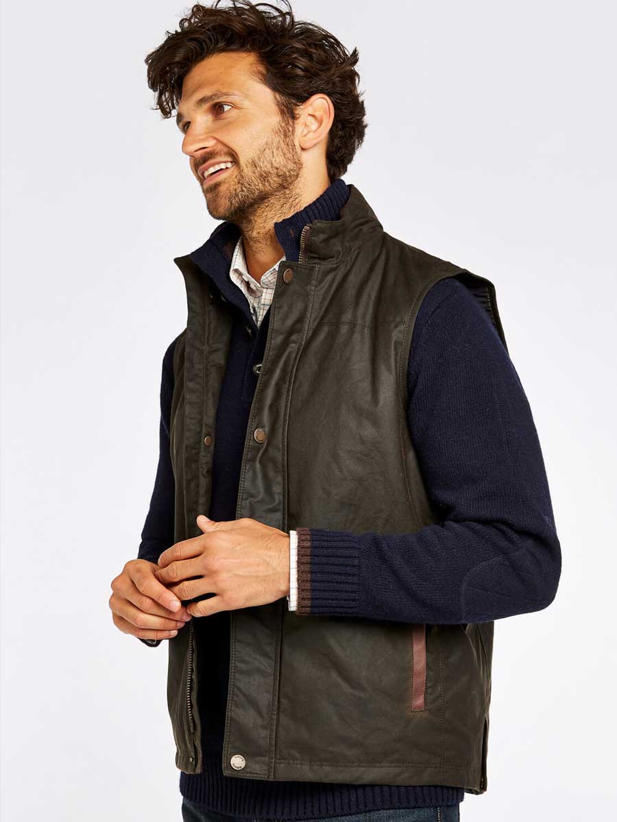 DUBARRY Mayfly Wax Gilet - Mens - Olive Dubarry