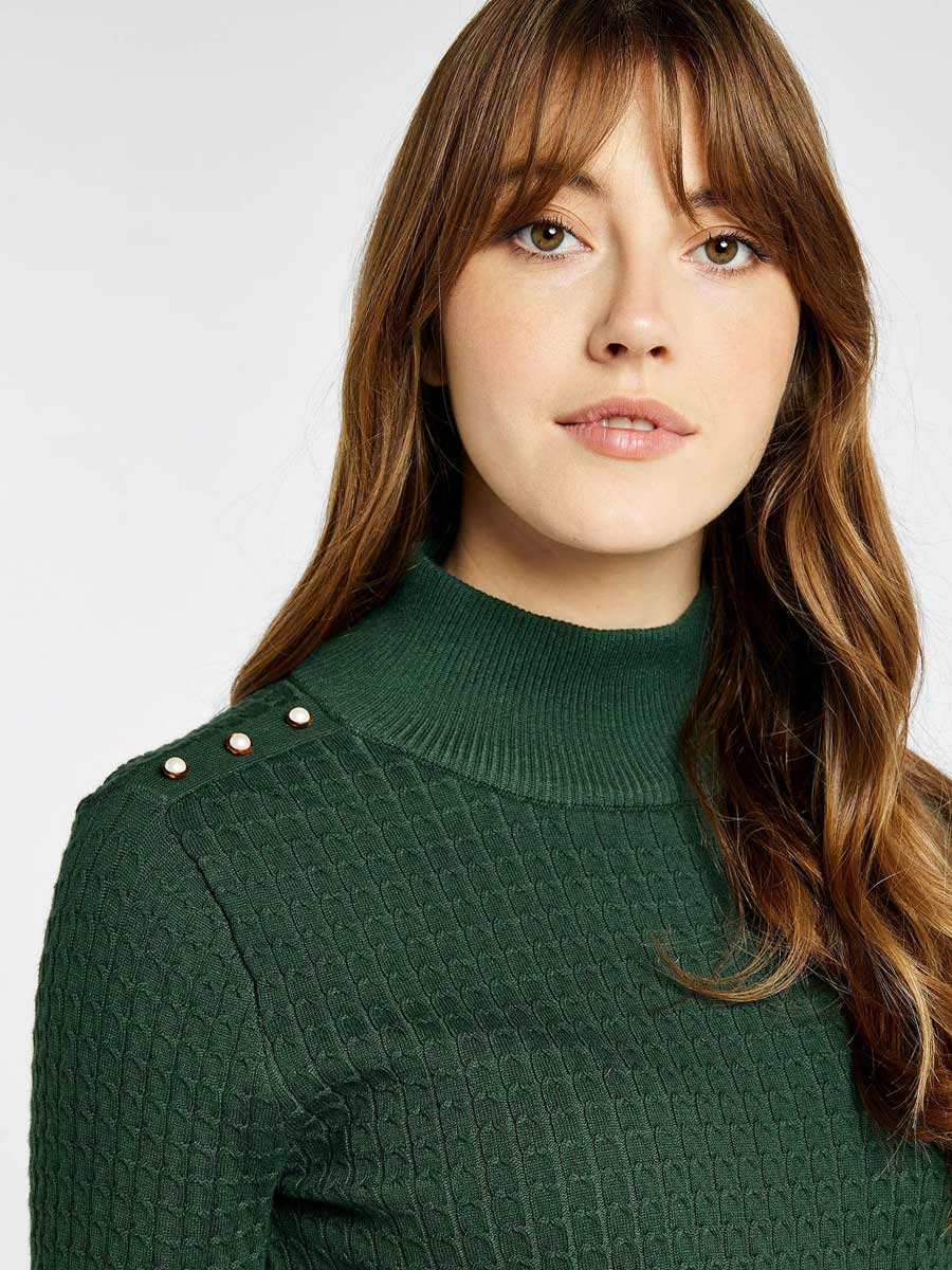 DUBARRY Monkstown Cable Stitch Sweater - Women's - Verdigris