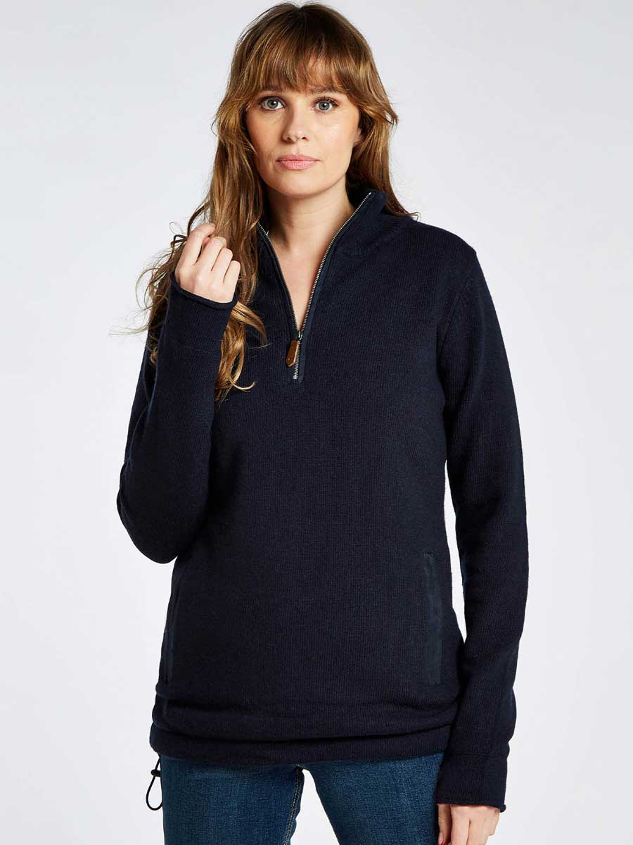 DUBARRY Morrisey Zip Neck Sweater - Women's - Navy