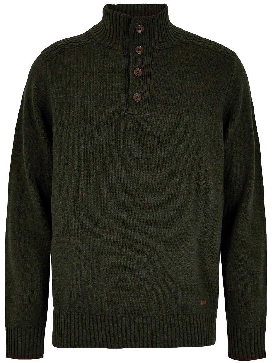 DUBARRY Parkplace Button Neck Sweater - Men's - Dusk Green