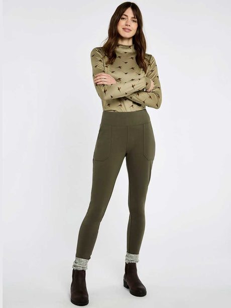 Dubarry Pepperwort Women's Water Repellent Leggings - Olive