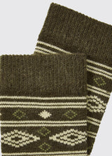 DUBARRY Rolestown Fair Isle Alpaca Socks - Olive