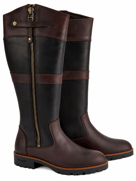 DUBARRY Roundstone Womens Country Boots - Black / Brown