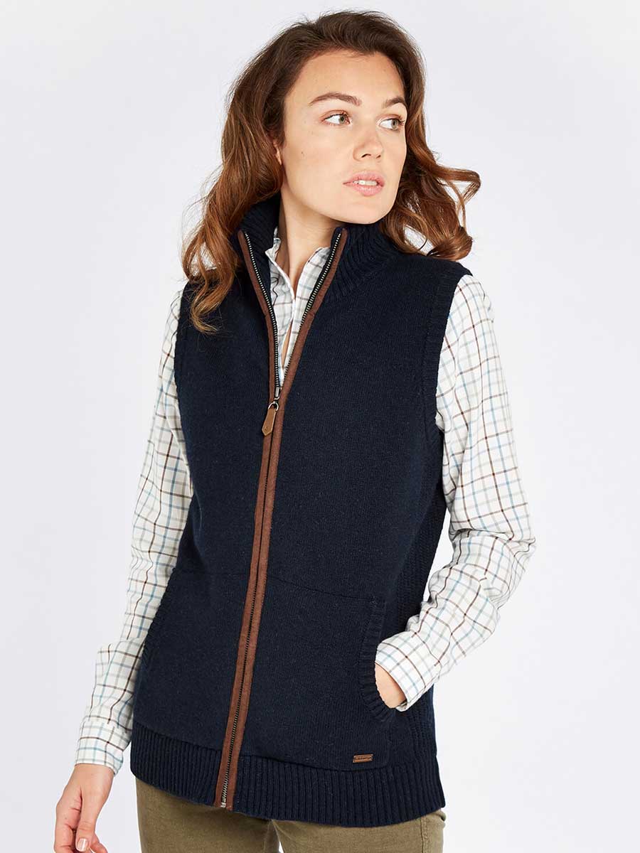 Knit Filet DUBARRY Sheedy Wool Blend Knit Gilet - Women's - Navy – A Farley