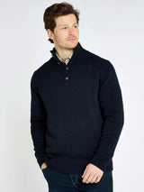 DUBARRY Shields Button Neck Sweater - Men's - Navy