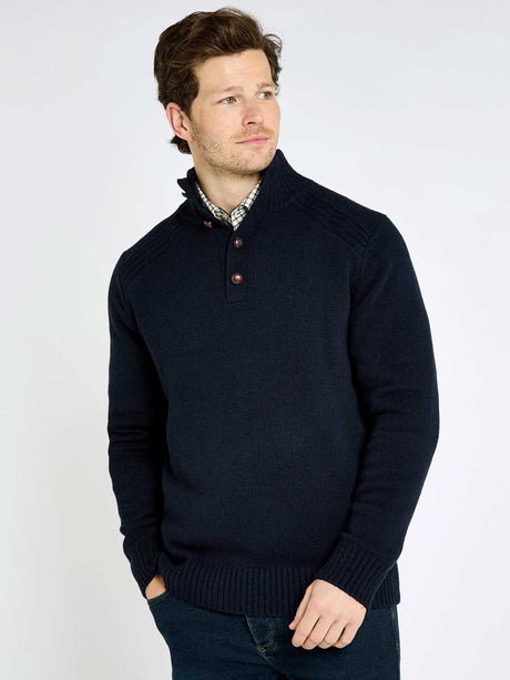 DUBARRY Shields Button Neck Sweater - Men's - Navy