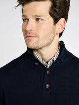 DUBARRY Shields Button Neck Sweater - Men's - Navy