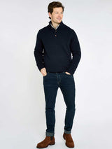 DUBARRY Shields Button Neck Sweater - Men's - Navy