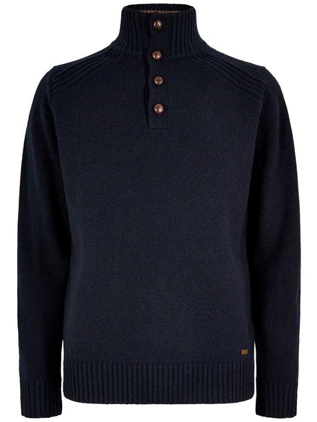 DUBARRY Shields Button Neck Sweater - Men's - Navy