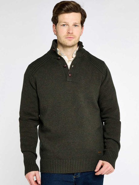 DUBARRY Shields Button Neck Sweater - Men's - Olive