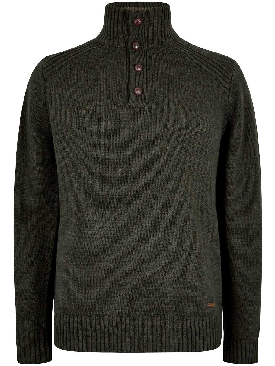 DUBARRY Shields Button Neck Sweater - Men's - Olive