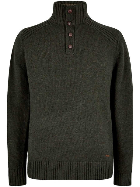 DUBARRY Shields Button Neck Sweater - Men's - Olive