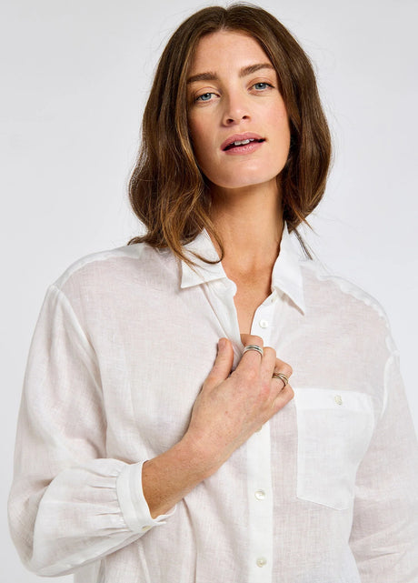 DUBARRY Silvergrass Relaxed Linen Shirt - Women’s - White