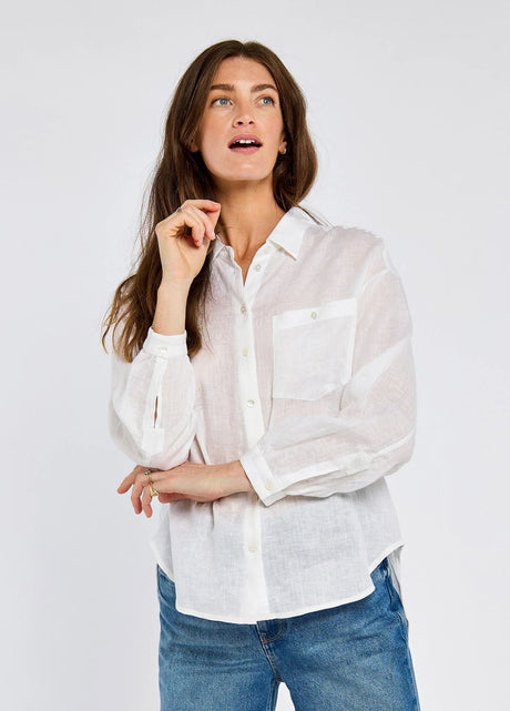 DUBARRY Silvergrass Relaxed Linen Shirt - Women’s - White
