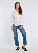 DUBARRY Silvergrass Relaxed Linen Shirt - Women’s - White