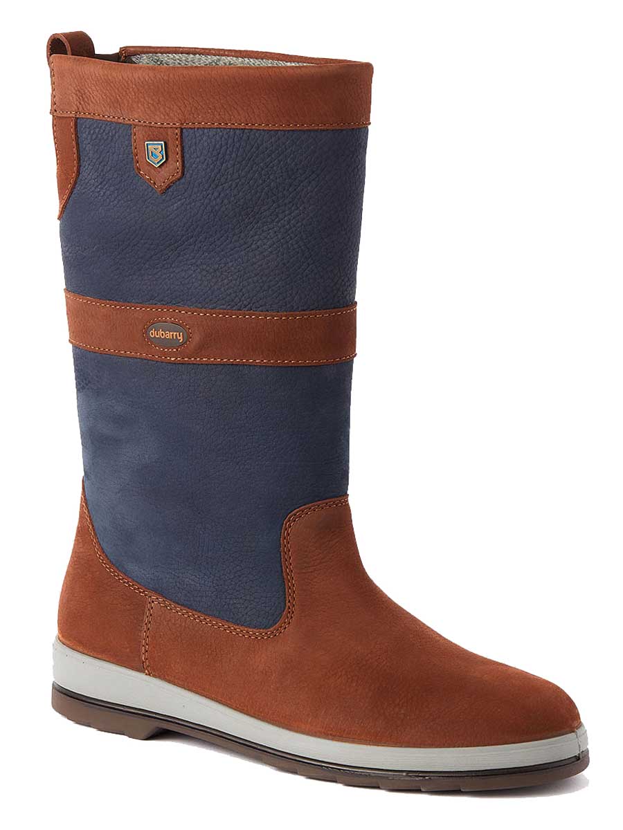 DUBARRY Ultima ExtraFit Sailing Boots - GORE-TEX Leather - Navy & Brown
