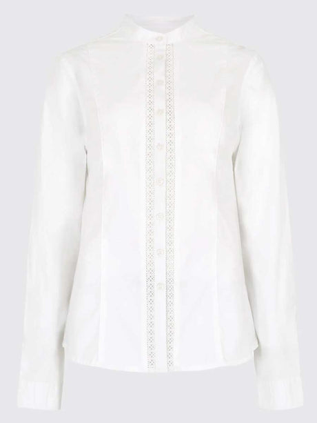 DUBARRY Waterlily Women's Mandarin Collar Shirt - White