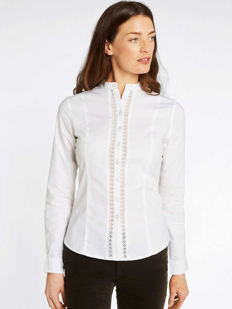 DUBARRY Waterlily Women's Mandarin Collar Shirt - White