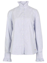 DUBARRY Wisteria Ruffle Detailed Striped Shirt - Womens - Blue Multi