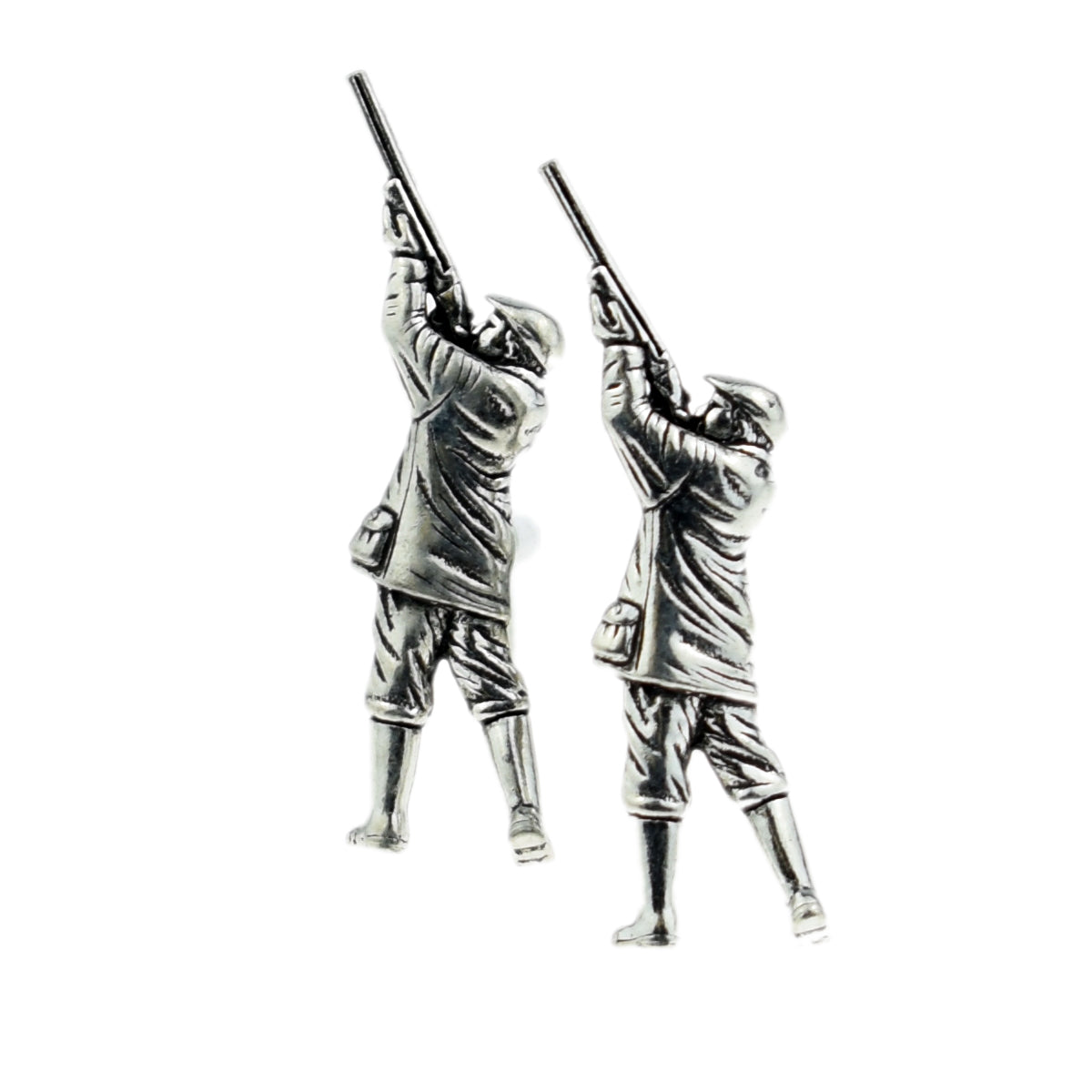 FARLEY'S Huntsman Gamekeeper Shooting Cufflinks - English Made Pewter