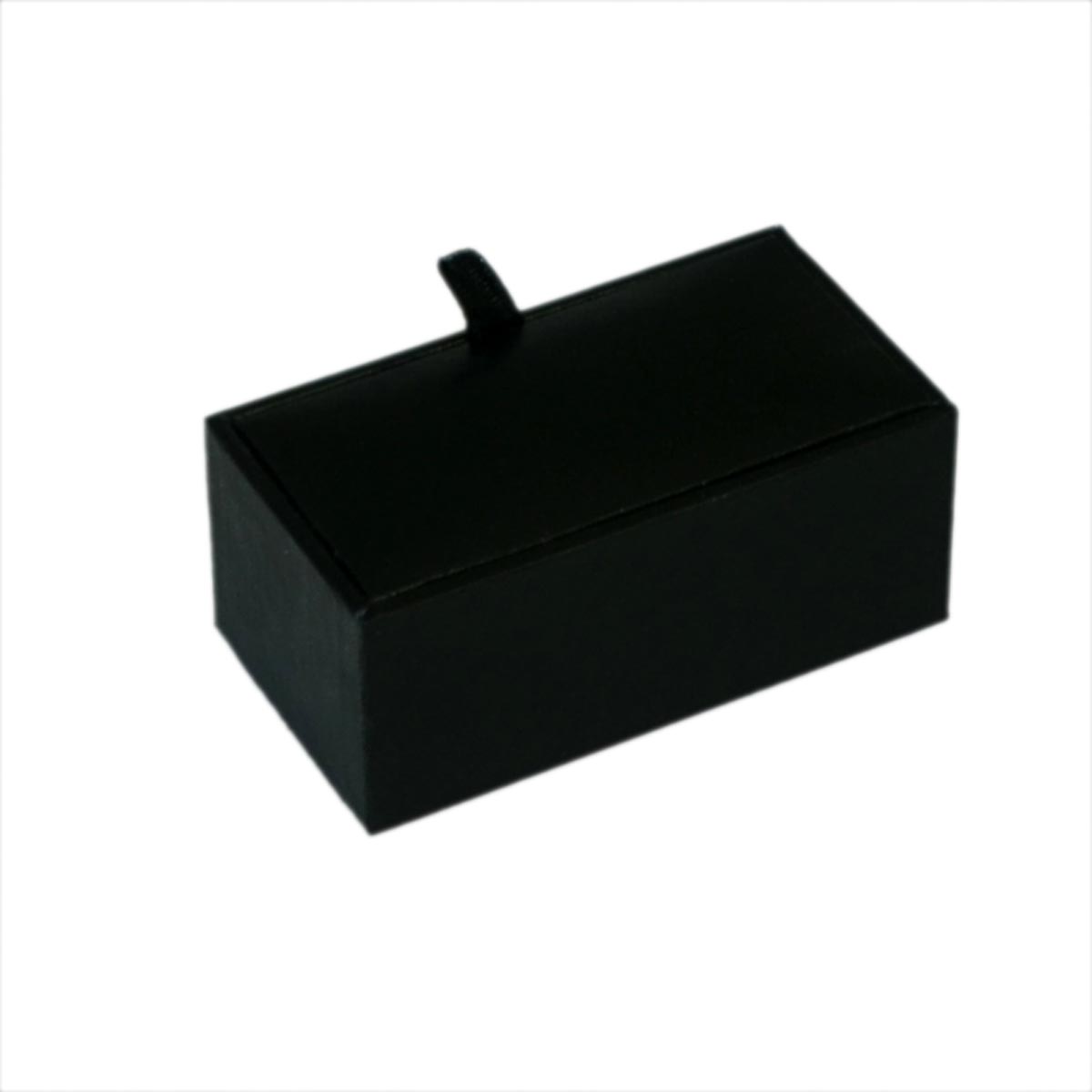 Black cufflink presentation box supplied by Farley's with the Labrador Head Cufflinks