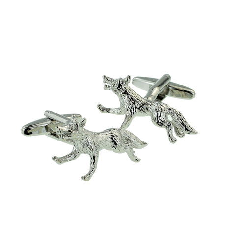 FARLEY'S Running Fox Cufflinks - English Made Pewter
