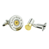 FARLEY'S Shotgun Cartridge & End Cap Shooting Cufflinks - Rhodium Plated