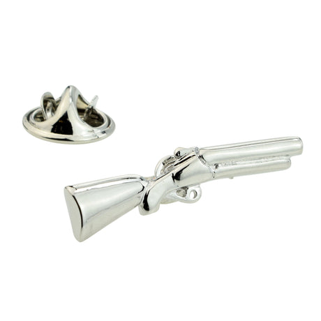 FARLEY'S Shotgun Lapel Pin Badge - Rhodium Plated