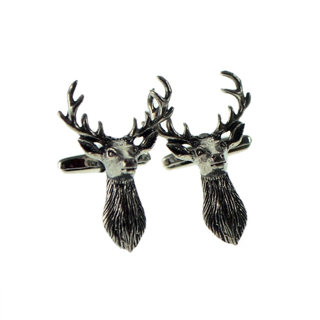 FARLEY'S Stag Head Cufflinks - English Made Pewter