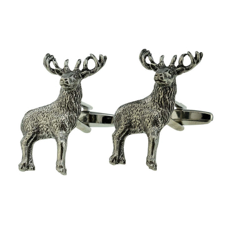 FARLEY'S Standing Stag Cufflinks - English Made Pewter
