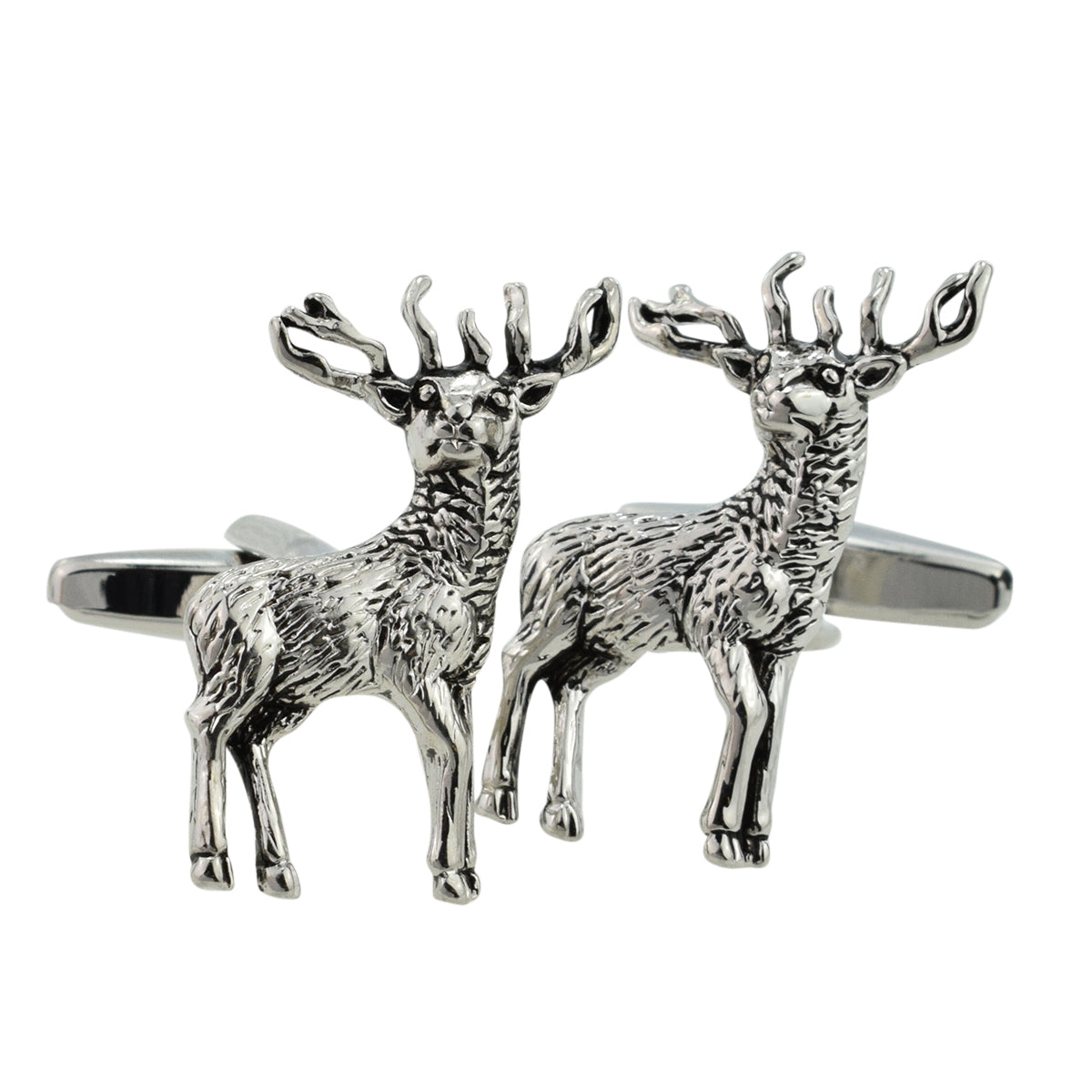 FARLEY'S Standing Stag Cufflinks - Rhodium Plated