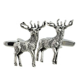 FARLEY'S Standing Stag Cufflinks - Rhodium Plated