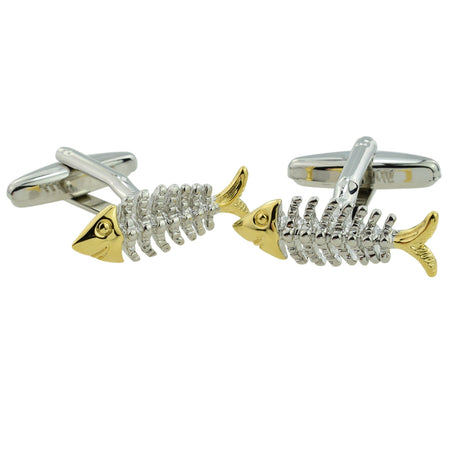 FARLEY'S Fish Skeleton Bones Fishing Cufflinks