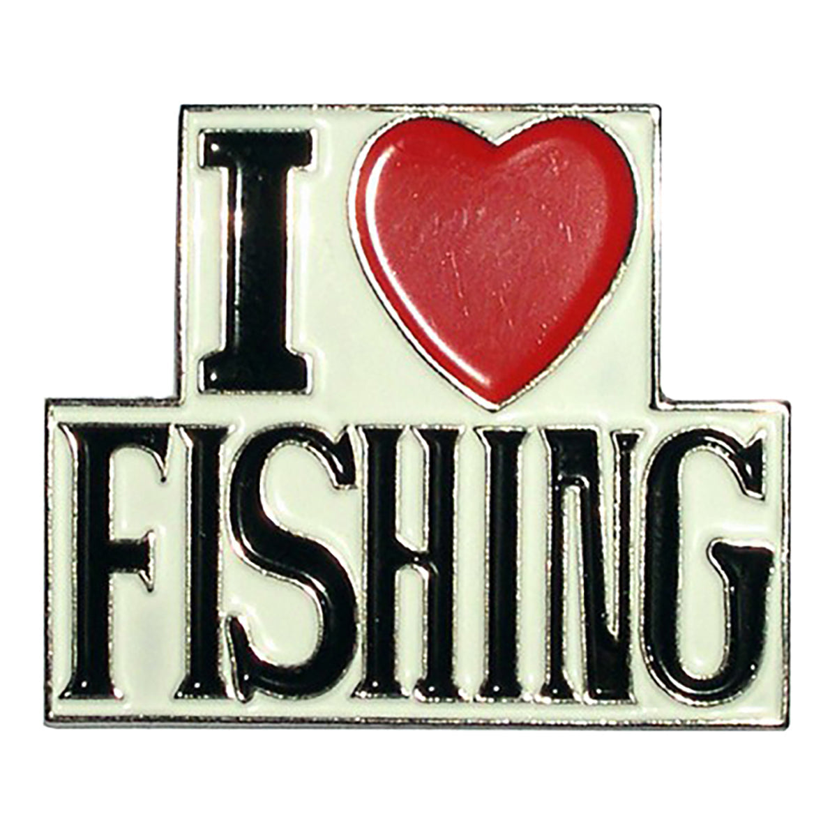 FARLEY'S I Love Fishing, Fisherman's Metal Enamel Lapel Pin Badge