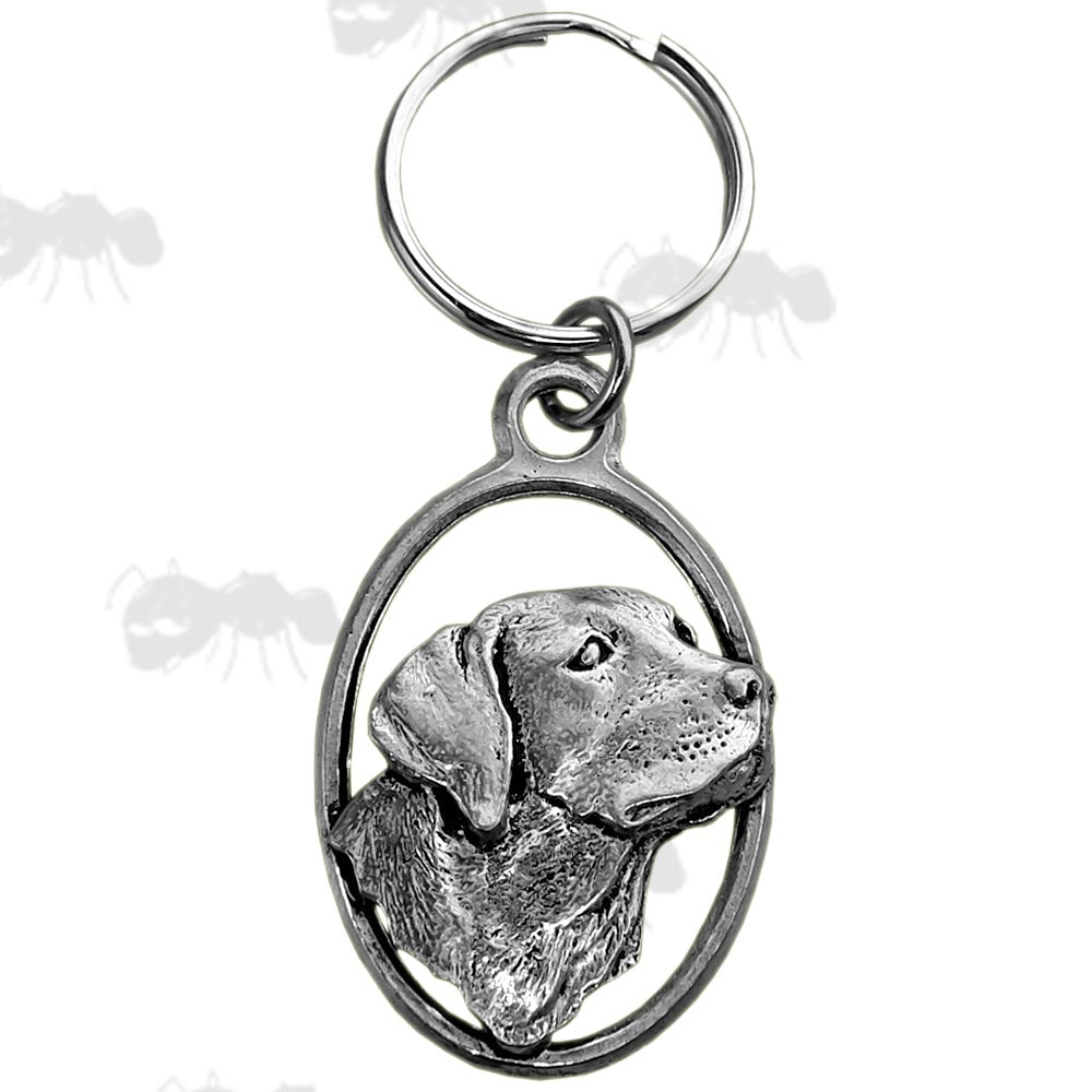 FARLEY'S Labrador Head Keyring - English Pewter