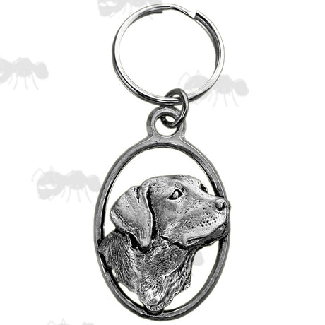 FARLEY'S Labrador Head Keyring - English Pewter