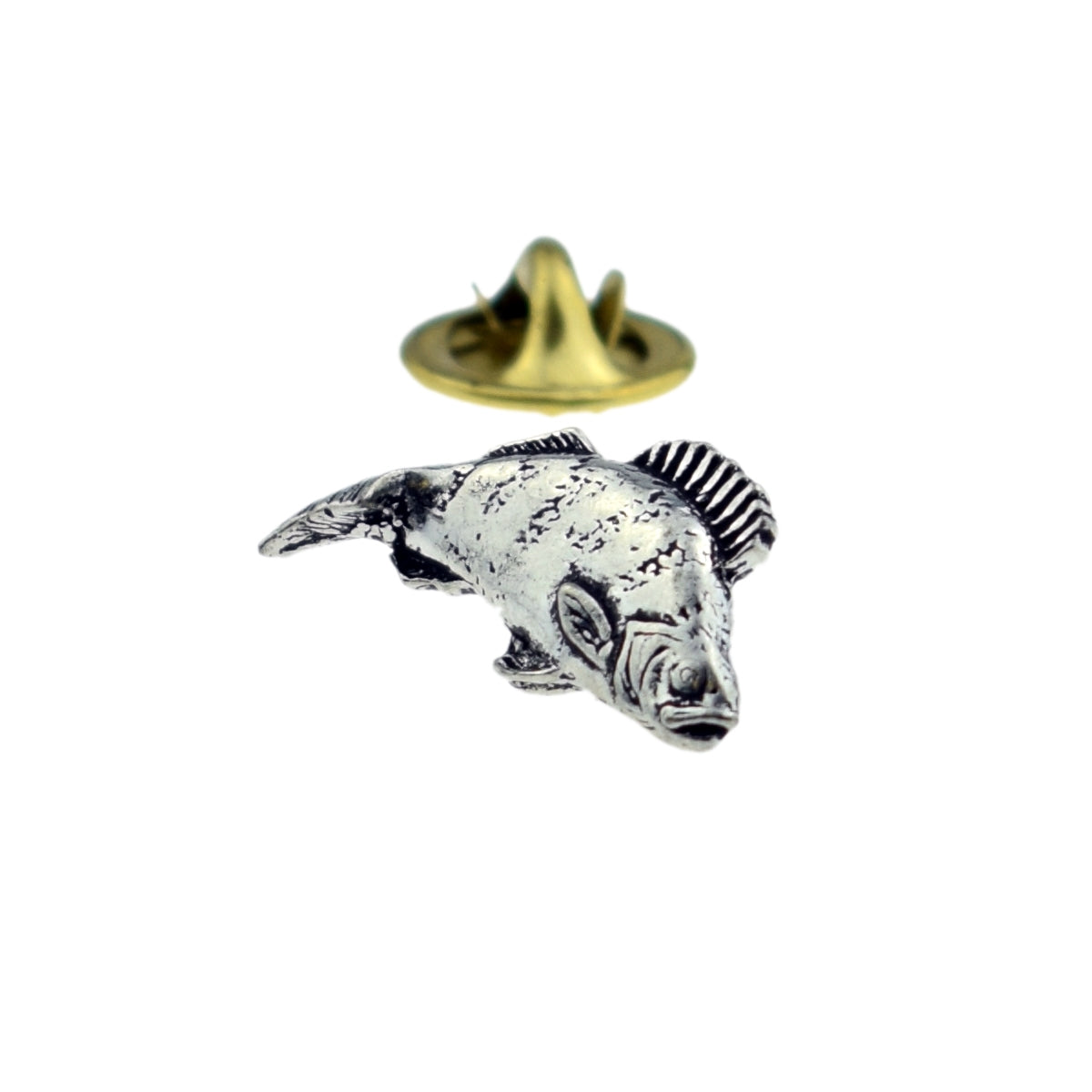 FARLEY'S Small Perch English Pewter Lapel Pin Badge