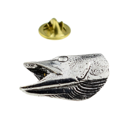 FARLEY'S Pike's Head Fishing Pewter Lapel Pin Badge